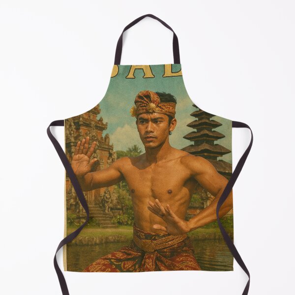 Item preview, Bali Indonesia – Balinese Man in Temple Dance Pose designed and sold by Aryabek.