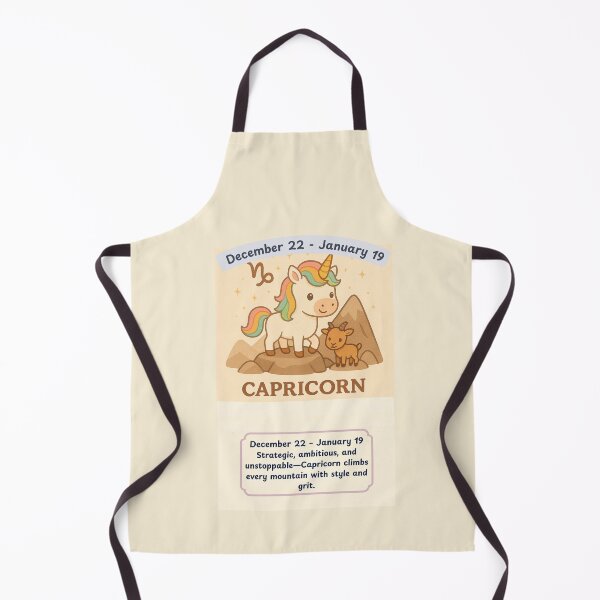Item preview, Zodiac Unicorn - Capricorn December 22-January 19 designed and sold by Fat Cat Merch.