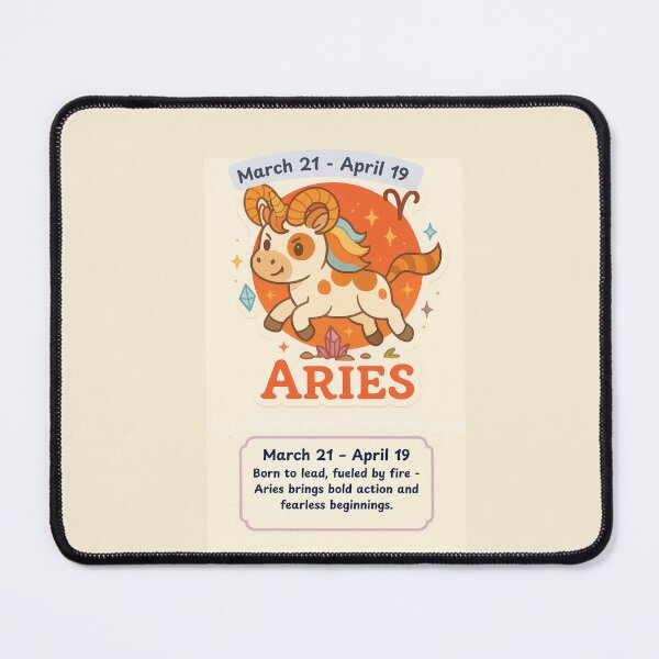 Item preview, Zodiac Unicorn - Aries March 21-April 19 designed and sold by Fat Cat Merch.