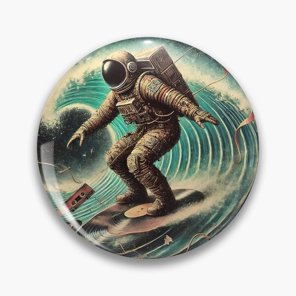 Item preview, Cosmic Sound Surfer Astronaut - Static Rider: Echoes from the Haunted Groove designed and sold by KreativKulture.