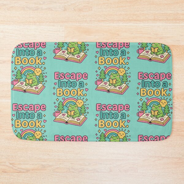 Item preview, Escape Into a Book – Cozy Reading Frog Illustration designed and sold by Cheeky Companions.