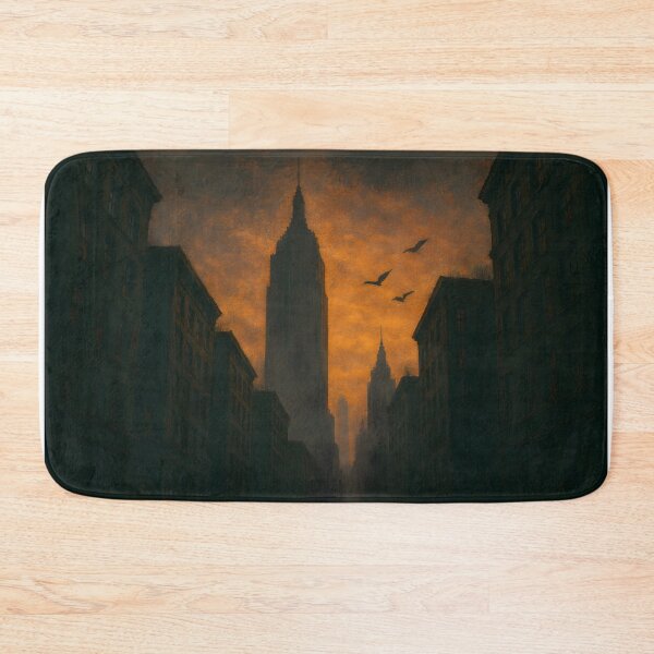 Item preview, Gothic City Sunset – Dark Urban Skyline Painting designed and sold by ArtFlow1.