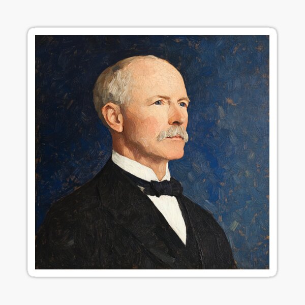 Item preview, John D. Rockefeller | Post-impressionist painting style designed and sold by ComicsFactory.