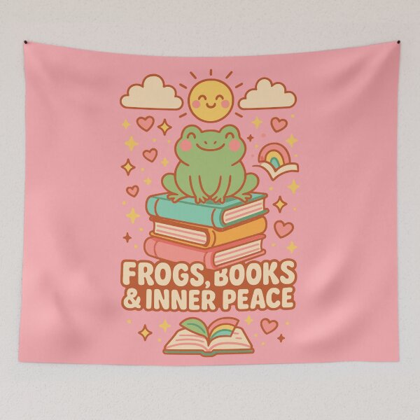 Item preview, Frog Reading Books Inner Peace Cute Meditating Design designed and sold by Cheeky Companions.