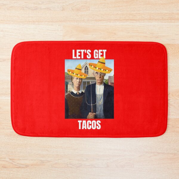Item preview, Cinco de Mayo American Gothic Get Tacos Funny Mexican Tex-Mex Food Mexico Art Humor Latino Original Design Farm Classic Birthday Gift designed and sold by DogLover332.