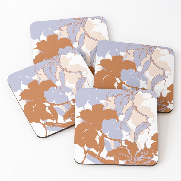 Item preview, Modern Lilies in Terracotta & Lavender designed and sold by Hadamundo.