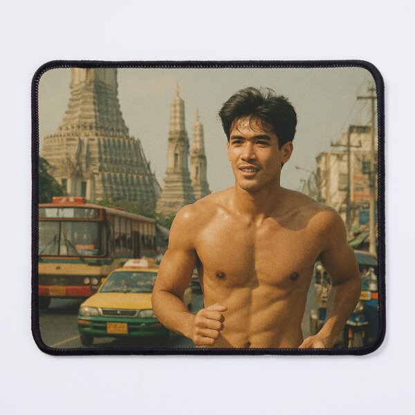 Item preview, Bangkok Thailand – Runner and Wat Arun at Rush Hour designed and sold by Aryabek.