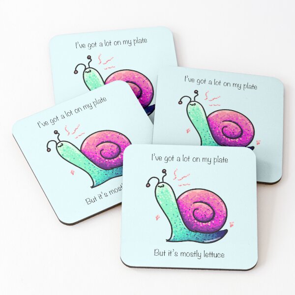Item preview, Cute Pink/Aquamarine Snail Joke designed and sold by KitKattyDesigns.