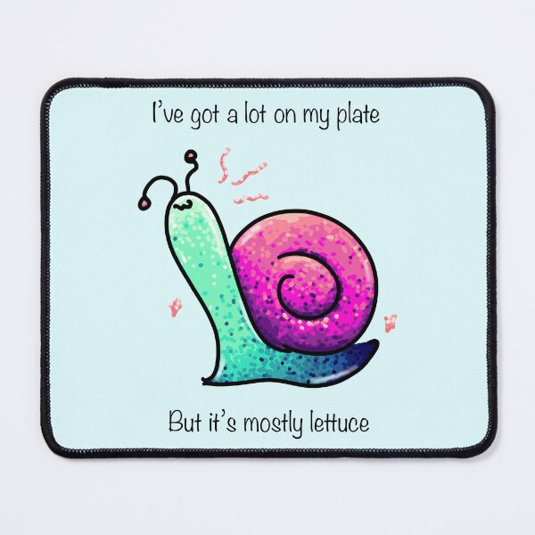 Item preview, Cute Pink/Aquamarine Snail Joke designed and sold by KitKattyDesigns.