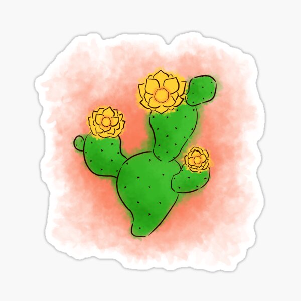 Aperçu de l'œuvre Cactus épineux créée et vendue par CatInABed.
