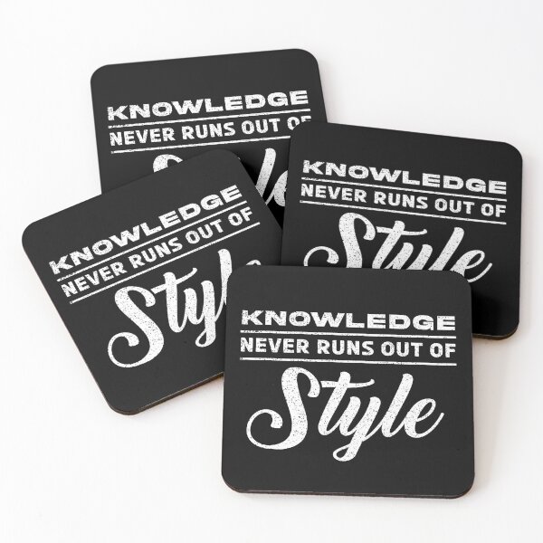 Item preview, Knowledge Never Runs Out Of Style Smart Typography designed and sold by Dmetalx Art Apparel.
