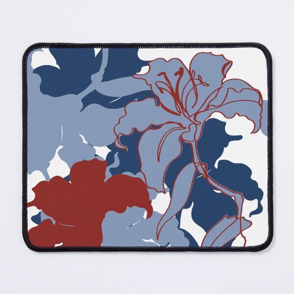 Item preview, Heritage Lilies in Red & Blue designed and sold by Hadamundo.