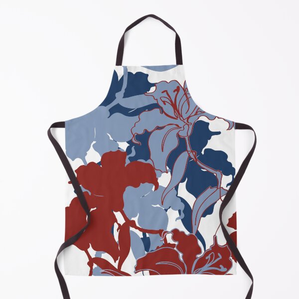 Item preview, Heritage Lilies in Red & Blue designed and sold by Hadamundo.