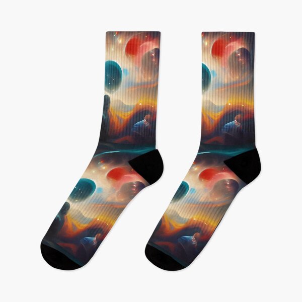Item preview, Mystical Abstract Universe with Surreal Human Figures and Cosmic Energy designed and sold by Amr Siam.