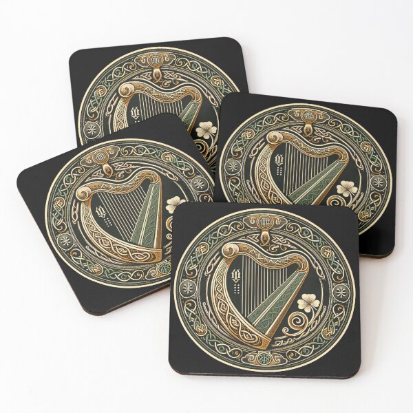 Item preview, Celtic Harp with Irish Knotwork  Traditional Gaelic Symbol designed and sold by AnalajiaDesigns.