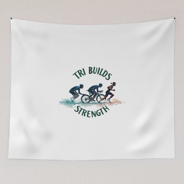 Item preview, Tri Builds Strength – Grit Grows Here designed and sold by Triathlongram.