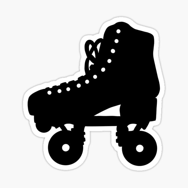 Item preview, Roller Skate Black Silhouette shadow solid outline designed and sold by Hotanist.