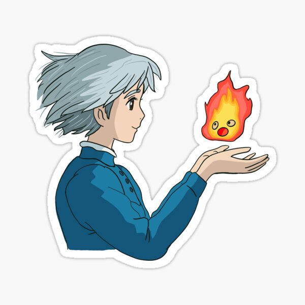 Item preview, Sophie and Calcifer - Howl's Moving Castle - Ghibli fan art designed and sold by tatadigitalart.