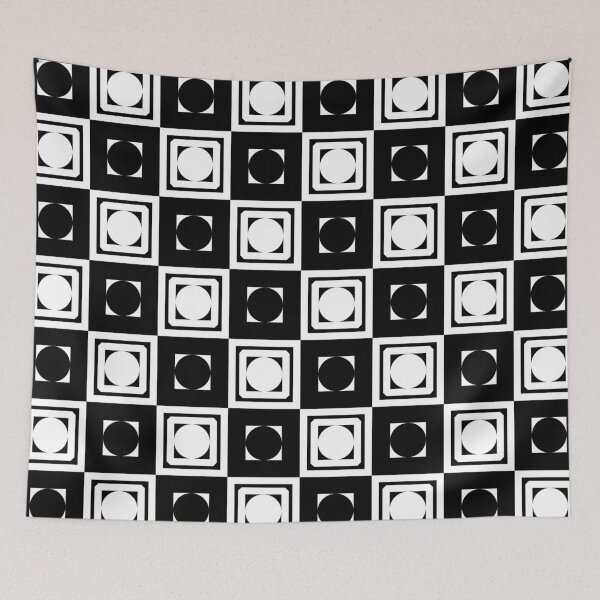 Item preview, Black White Hollow Out Squares	 designed and sold by Xzendor7 Digital Art Creations.