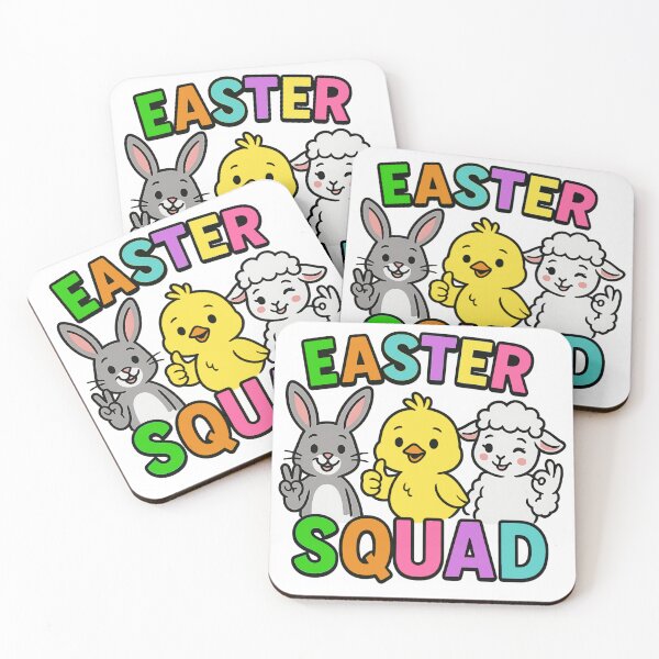 Item preview, EASTER SQUAD VIBES, CUTE BUNNY, CHICK AND LAMB CREW, AI designed and sold by davidjulie.