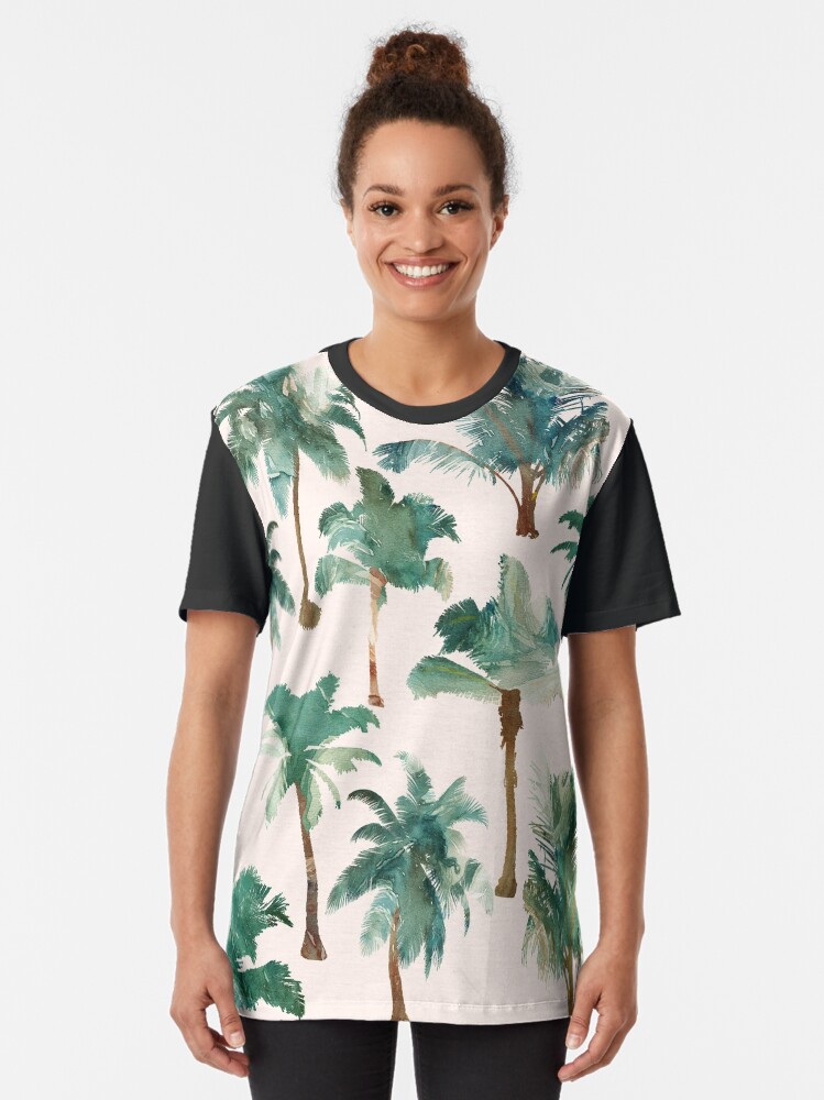 Alternate view of Palm Trees Tropical Graphic T-Shirt