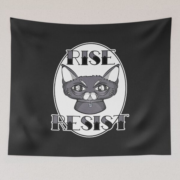 Item preview, rise. resist, cat. BW designed and sold by crestfallenmermaid.
