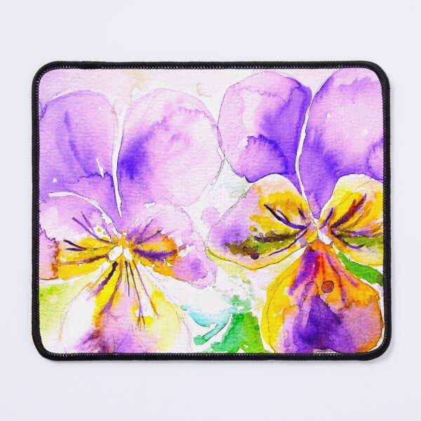 Artikelvorschau, Viola abstrakte Aquarellmalerei lila Kunst Splash entworfen und verkauft von Sarah Rajkotwala.