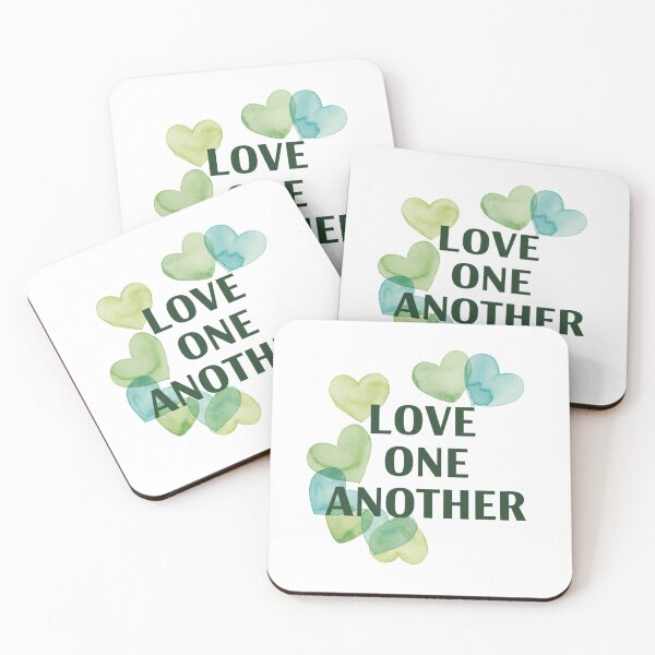 Item preview, Love One Another, Watercolor Hearts  designed and sold by Faithloveshop.