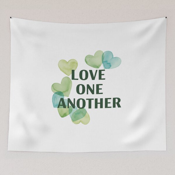 Item preview, Love One Another, Watercolor Hearts  designed and sold by Faithloveshop.
