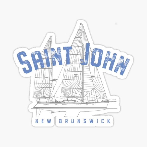 Item preview, Saint John New Brunswick Canada Nautical Sailboat Design designed and sold by Futurebeachbum.