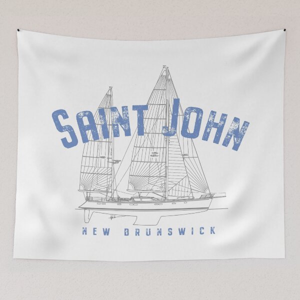 Item preview, Saint John New Brunswick Canada Nautical Sailboat Design designed and sold by Futurebeachbum.