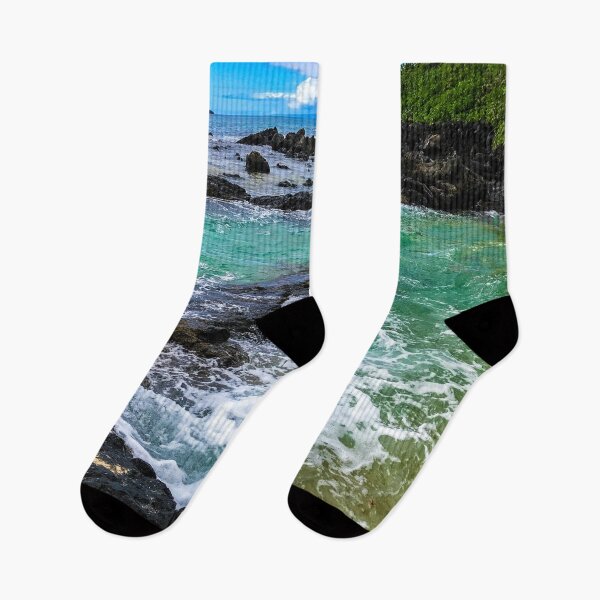 Item preview, Emerald Tropical Scenic Surf Waves With Turquoise Sky Art Photo designed and sold by DEC02.