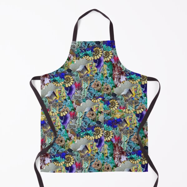 Item preview, Mixed Minerals Vibrant Crystal and Fossil Collage designed and sold by ArtDesignTp.