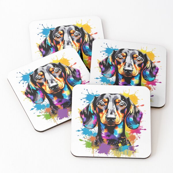 Item preview, Dachshund in Splatter Ink designed and sold by RWCarpenter.