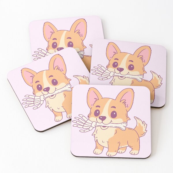 Item preview, Cute Corgi with Skeleton Bone designed and sold by Jess.a.creates.