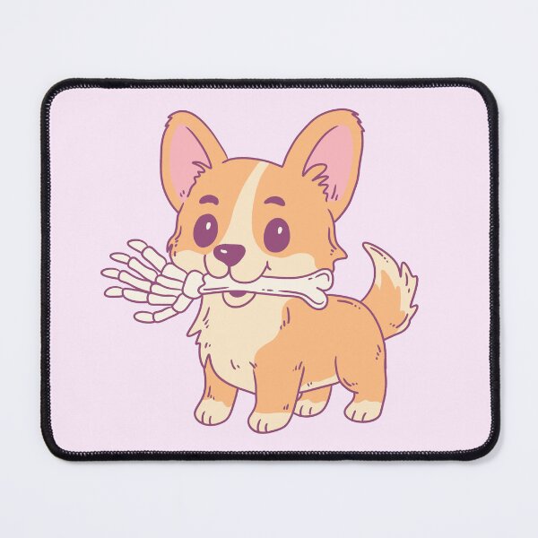 Item preview, Cute Corgi with Skeleton Bone designed and sold by Jess.a.creates.