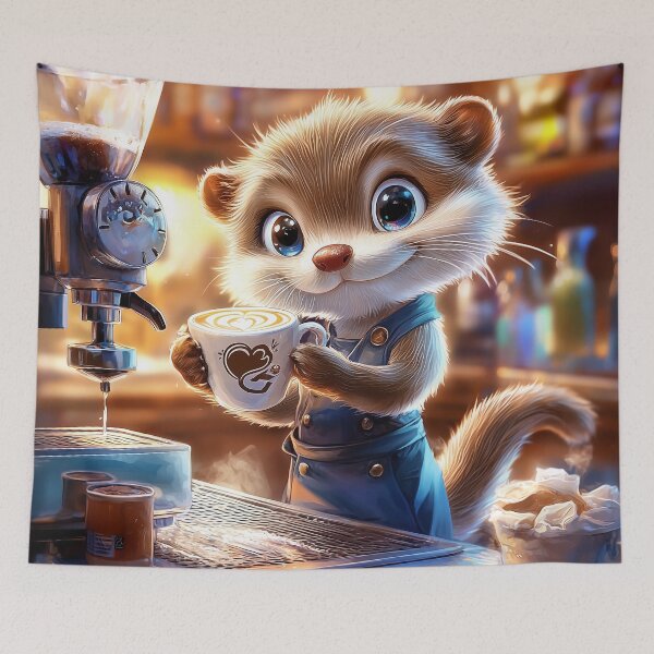 Item preview, Cafetería Smiling Otter designed and sold by silp159.