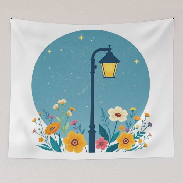 Item preview, Street Lamp with flowers designed and sold by AnuNP.