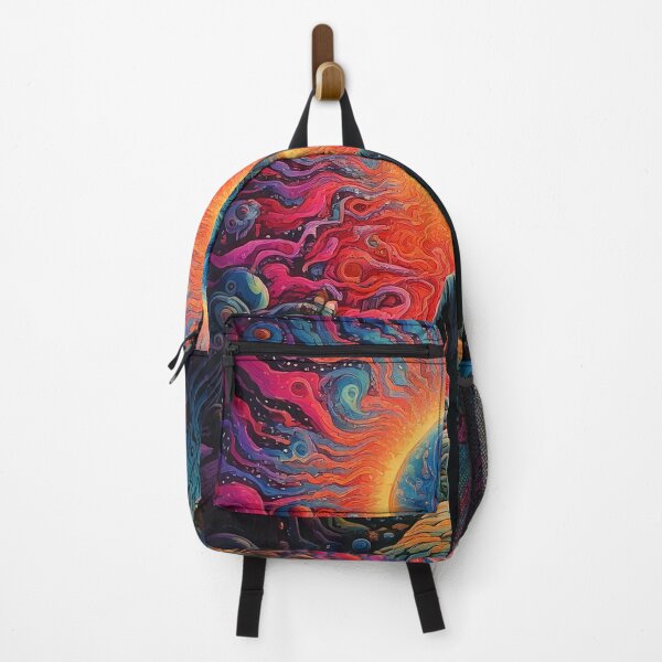 Item preview, Trippy Landscape – Spirit World Visionary Art – Seeker at the Veil designed and sold by CattlettArt.