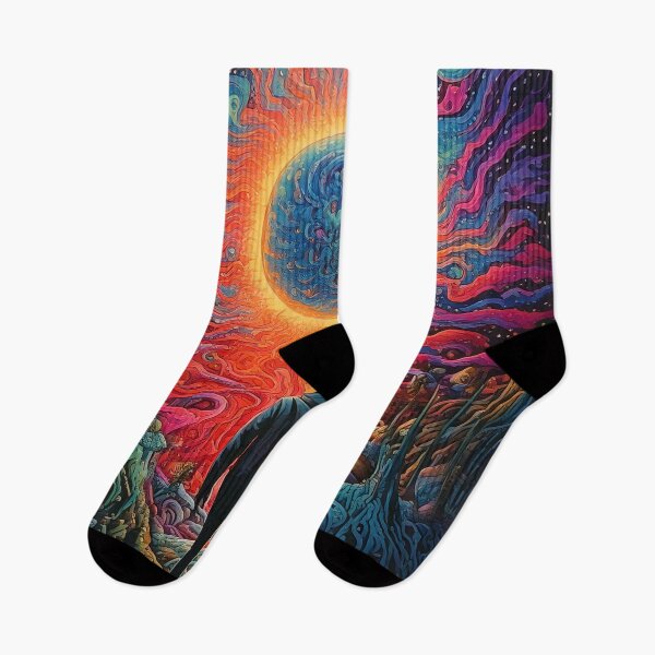 Item preview, Trippy Landscape – Spirit World Visionary Art – Seeker at the Veil designed and sold by CattlettArt.