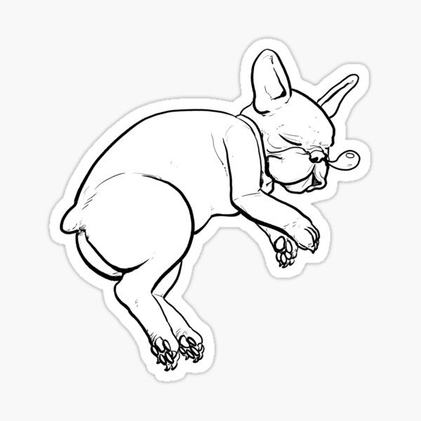 Aperçu de l'œuvre Chiot bouledogue français faisant une sieste créée et vendue par FallayCreations.