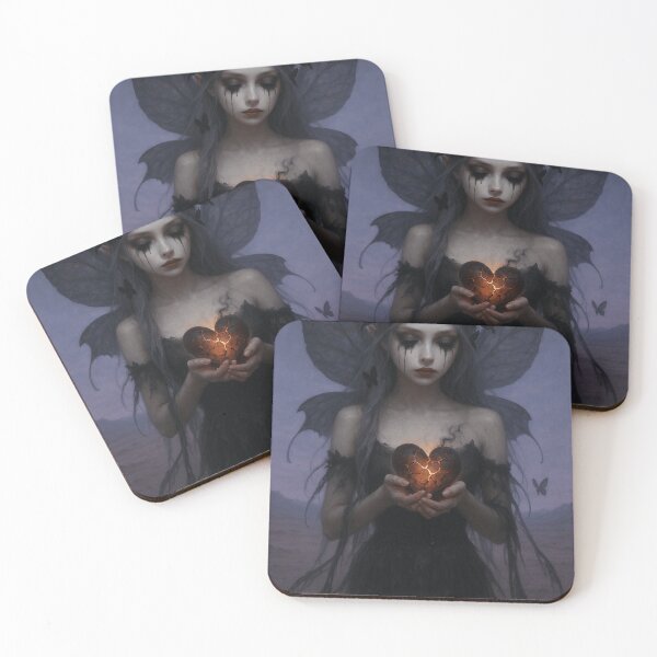 Item preview, Crying Goth Fairy With Broken Heart designed and sold by CailaStyle.