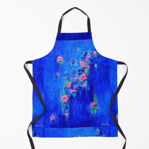 Artikelvorschau, Rosa Blumen in Blau entworfen und verkauft von UlrikesArt.
