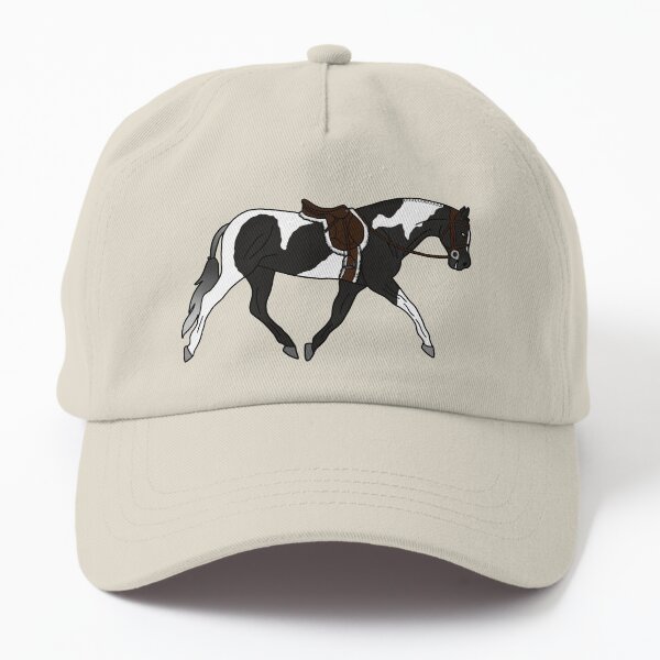 Aperçu de l'œuvre Cheval de chasse Tobiano noir créée et vendue par Trotting Hooves.