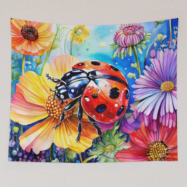 Item preview, Ladybug with flowers designed and sold by CookieandShadow.