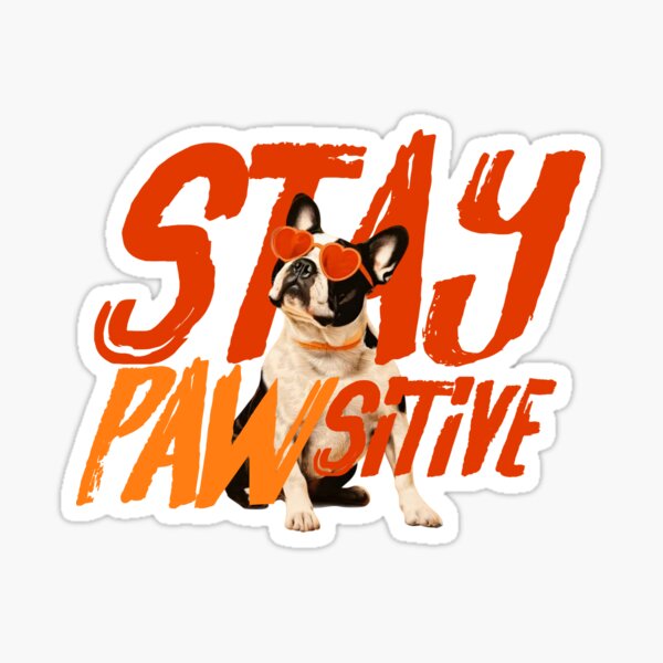 Vista previa del artículo con la obra «Mantente pawsitive», diseñado y vendido por Neo Nest.