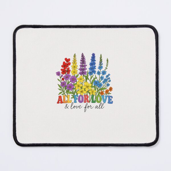Item preview, All For Love & Love For All Inspirational Floral LGBT Pride designed and sold by facegm.