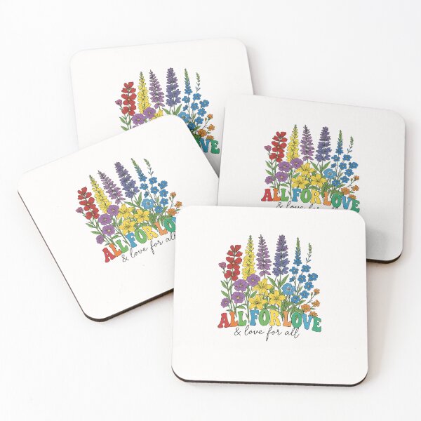 Item preview, All For Love & Love For All Inspirational Floral LGBT Pride designed and sold by facegm.