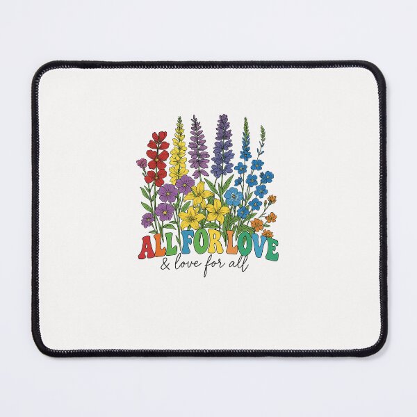 Item preview, All For Love & Love For All Inspirational Floral LGBT Pride designed and sold by facegm.