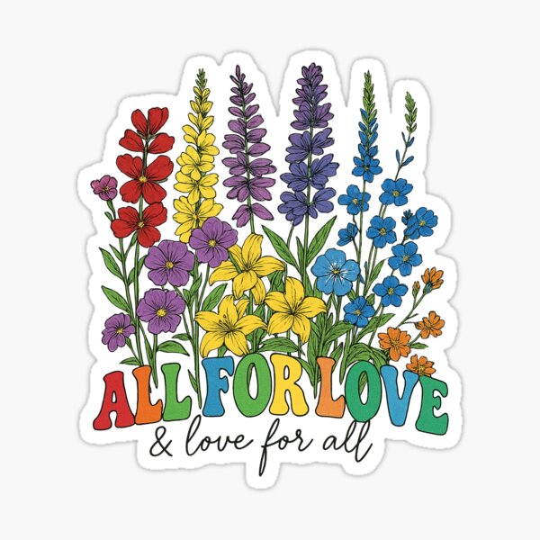 Artikel-Vorschau von Alles für die Liebe & Liebe für alle inspirierenden floralen LGBT-Stolz, designt und verkauft von facegm.